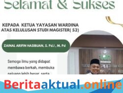 Ketua Yayasan Wardina Raih Gelar Magister, Apresiasi Mengalir