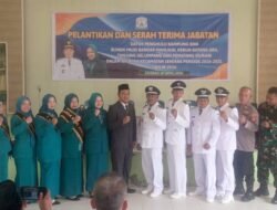 Empat Datok Penghulu Peridode 2026 – 2031 Di Lantik Camat Sekerak Lanjut Serah Terima jabatan