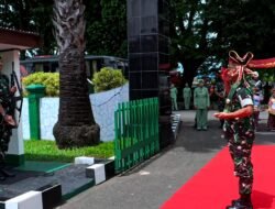 Dandim 1426 Takalar Sambut Kunjungan Kerja Pangdam XIV/Hasanuddin di Kodim 1426 Takalar