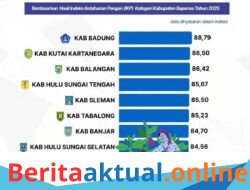 Bantaeng Satu-satunya di Sulsel Masuk 10 Besar Kabupaten dengan Ketahanan Pangan Terbaik Nasional