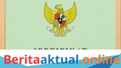 Info Kehilangan: Telah Tercecer Satu Sertifikat Tanah