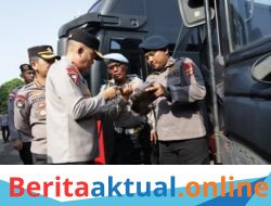 Polda Banten Laksanakan Pengecekan Kesiapan Kendaraan Dinas untuk Pengamanan Hari Buruh
