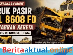 Truk Pasir Tertabrak Kereta Api di Tanjungbalai, Satu Orang Meninggal Dunia