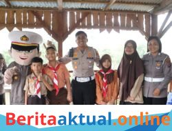 Polri Sahabat Anak, Satlantas Polres Langkat Kawal dan Edukasi Keselamatan Berlalu Lintas kepada Siswa SD IT Al-Fityah
