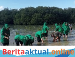 Jaga Pesisir Pantai, Ny. Artika Anton Milala Pimpin Ibu-Ibu Persit Tanam Mangrove di PPLH Puntondo