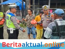 Jumat Berkah Satlantas Polres Sergai: Berbagi ke Warga hingga Edukasi Pengendara di Tiga Titik Rawan