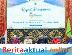 Hari jadi kota Dumai yang ke 27 DPRD kota Dumai gelar Rapat paripurna