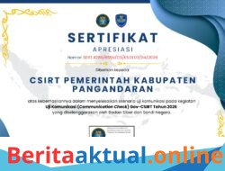 Pangandaran Perkuat Ketahanan Siber, CSIRT Lulus Uji Komunikasi Nasional 2026