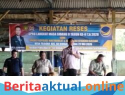 Anggota DPRD Langkat Fraksi NasDem Meja Sembiring Laksanakan Reses di Desa Tela Sei Bingai.