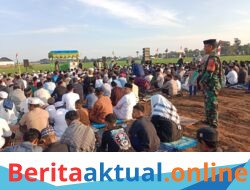 Babinsa Koramil 1426-03/Galut Hadiri Sholat Idul Adha dan Pemotongan Hewan Kurban di Desa Pakkabba