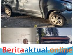 Gagal Mendahului, Truk Tronton Senggol Daihatsu Xenia di Jalur Medan–Tebing Tinggi