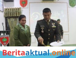 Pemotongan Nasi Tumpeng Mewarnai Acara Syukuran HUT Kodam XIV/Hasanuddin di Kodim 1426 Takalar