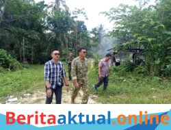 Dandim 0625/Pangandaran Bersama Kepala Desa Karangbenda Tinjau Lokasi TPS di Dusun Bojong Malang