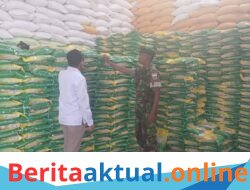Piket Koramil 1426-01/Polut Pantau Stok Beras Bulog, Pastikan Ketahanan Pangan Tetap Aman
