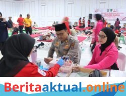 Donor Darah Hari Bhayangkara ke-80, Wujud Kepedulian Polri untuk Masyarakat di pimpin Kapolres Langkat.