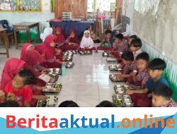 Suasana Ceria Dan Penuh Semangat Siswa SDN 88 Aeng Baru Batu Nikmati Makan Bergisi Gratis MBG 