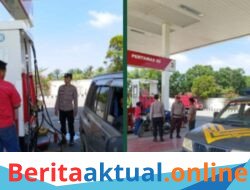 Guna Menjaga Keamanan Wilayah, Polsek Padang Tualang Rutin Melaksanakan Patroli Obyek Vital Pada SPBU
