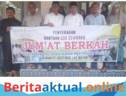 Lewat Program “Jum’at Berkah”, PT Socfindo Kebun Lae Butar Salurkan 140 Paket Sembako untuk Warga