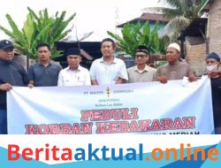 PT Socfindo Salurkan Bantuan Sosial untuk Korban Kebakaran di Desa Lae Butar