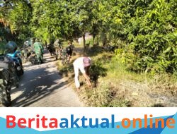 Karya Bakti Koramil 1426-04/Galesong Bersama Warga Wujudkan Lingkungan Bersih di Dusun Borongjati