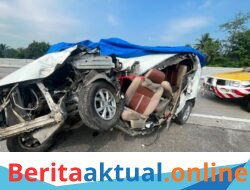 Kurang Konsentrasi di Tol Medan–Tebing Tinggi, Avanza Tabrak Belakang Truk Fuso: Satu Penumpang Tewas, Tujuh Luka-Luka