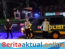 Antisipasi Geng Motor dan Kejahatan 3C, Polsek Gebang Patroli Blue Light