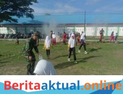 Sambut HUT Ke-81 Kemerdekaan RI, Koramil 1426-04/Galesong Bersama Warga Gelar Karya Bakti Bersihkan Lapangan H. Larigau