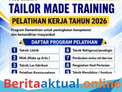 Disnakertrans Buka Pelatihan Tenaga Kerja Gratis Untuk Putra/Putri Warga Aceh Tamiang