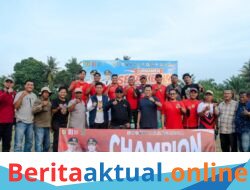 Bupati dan Wabup Sergai Tutup Turnamen Sepak Bola U-23.