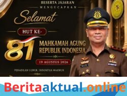 Kejari Aceh Timur Sampaikan Ucapan HUT ke-81 MA, Doakan Peradilan Berintegritas