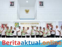 Bupati Sergai terima tim Korpri Dambaan FC, raih juara I KSMI piala Gubernur Sumut.