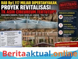 RAB Rp1,117 Miliar Dipertanyakan, Proyek Revitalisasi TK Asih Cibeureum Tertutup?