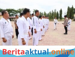 Uji Ketangkasan, Personel Polres Aceh Tamiang Ikuti Ujian Beladiri Polri