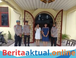 Hadir Menjaga Keamanan Serta Menyapa dengan Kasih, Kapolsek Binjai Dampingi jemaat Ibadah dan Kegiatan Sosial di Gereja*
