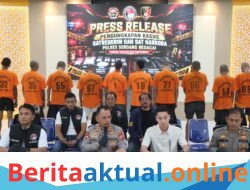 Kapolres Sergai Ungkap 27 Tersangka Narkoba dan 8 Pelaku Kejahatan, Curanmor hingga Kabel Tol Dibongkar