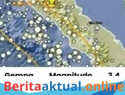 [BREAKING NEWS] Gempa M3,4 Guncang Bener Meriah Senin Dini Hari, Dirasakan hingga Aceh Tengah