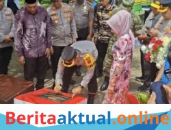 Kapolres Langkat Resmikan Jembatan Merah Putih di Alur Cempedak, Akses Warga Kembali Terhubung